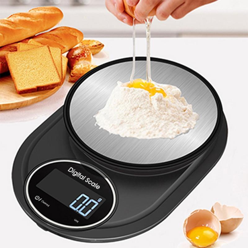 Stainless Steel 5kg 0.1g Kitchen Scale Weighing Food Scale Baking Measuring Scales Household Kitchen Accessories Coffee Scale