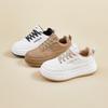 2025 Winter Plush White Shoes New Korean Edition Ins Female Students Thick Bottom Sports Board Shoes Casual Shoes