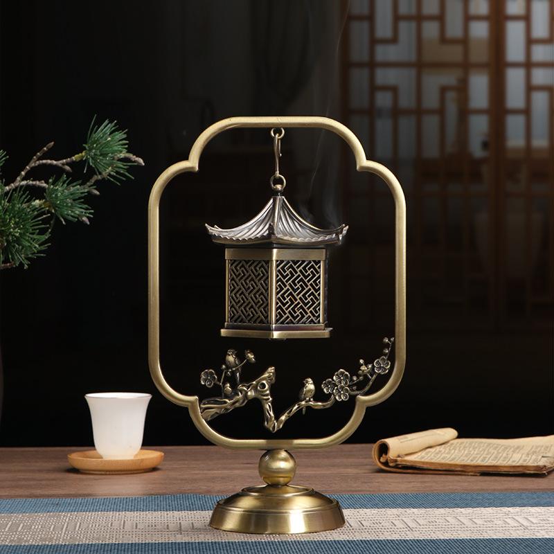 

Creativitive Censer Metal Indoor Ornament Teahouse Buddhist Mood Vintage Incense Burner great for daily use perfect for gifting бронзовый