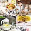3Pcs Cup Coasters Trivet Mat Table Pad Heat Resistant Silicone Mat Non-slip Pot Holder Table Placemat Kitchen Accessories Tools