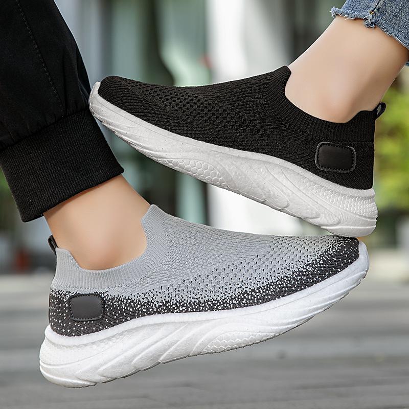 Fashion Men Women New Non-slip Lightweight Large Size Flying Mesh Socks Casual Sports Shoes Running Knit Slip-on Casual Walking Comfort