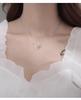 Nickel Silver Plated Gold Fishtail Necklace with Mother-of-Pearl: Elegant Mermaid-Inspired Clavicle Chain for Women