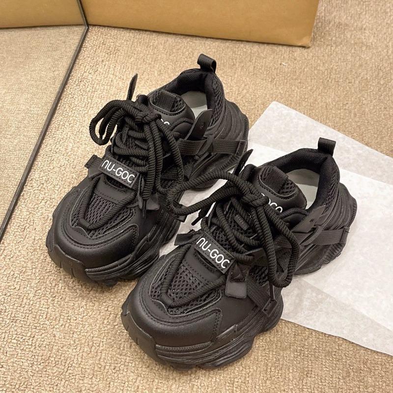 New Thick-soled Height-increasing, Versatile Casual Sports Shoes for Girls, Dad Shoes