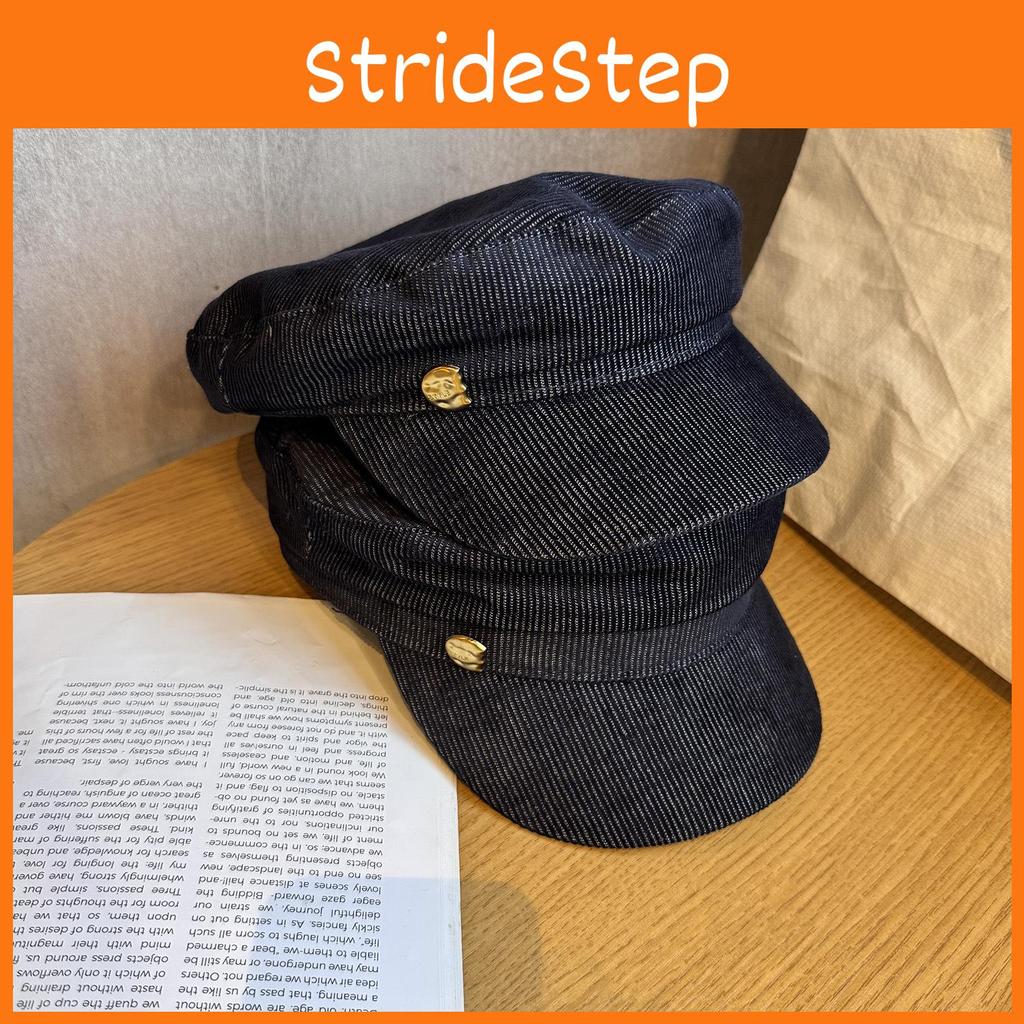 Navy Cap With Short Brim For Summer And Fall Fashion Authentic Cotton Polyester Blend