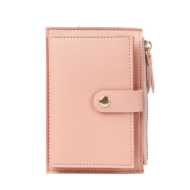 Korean Style Women's Lightweight Student Wallet: Mini Coin Purse with Multi-Card Slots and Zipper