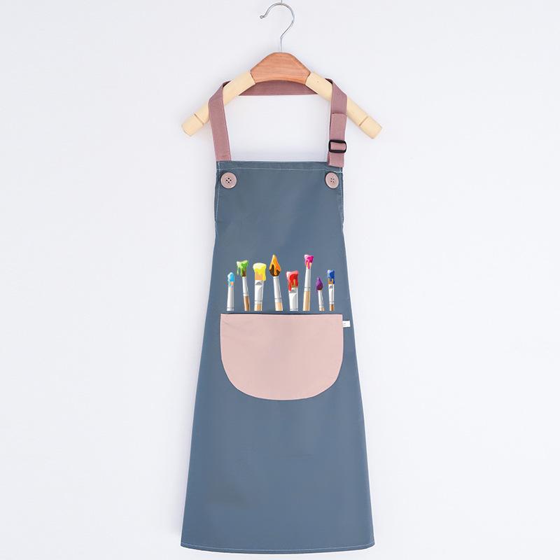 Grembiule Artistico Impermeabile per Bambini - Senza Maniche, Grembiule da Pittura Reversibile per Bambini e Attività Genitore-Figlio