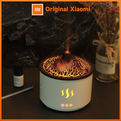 Xiaomi Volcano Aroma Diffuser 400ml Air Humidifier with Remote Control Creative Hollow Lava Crack Flame Lamp Essential Oil Diffuser