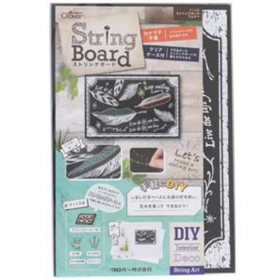 Clover String Board with Printed Feather 300mm x 200mm Base, Design, Approx. (W) (H), CL71-123