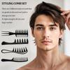 Pettine Volumizzante a Denti Lari Strumenti per Arricciare Capelli con Texture Soffice per Uomini Ideale per Tutti i Tipi di Capelli Strumenti per Acconciature