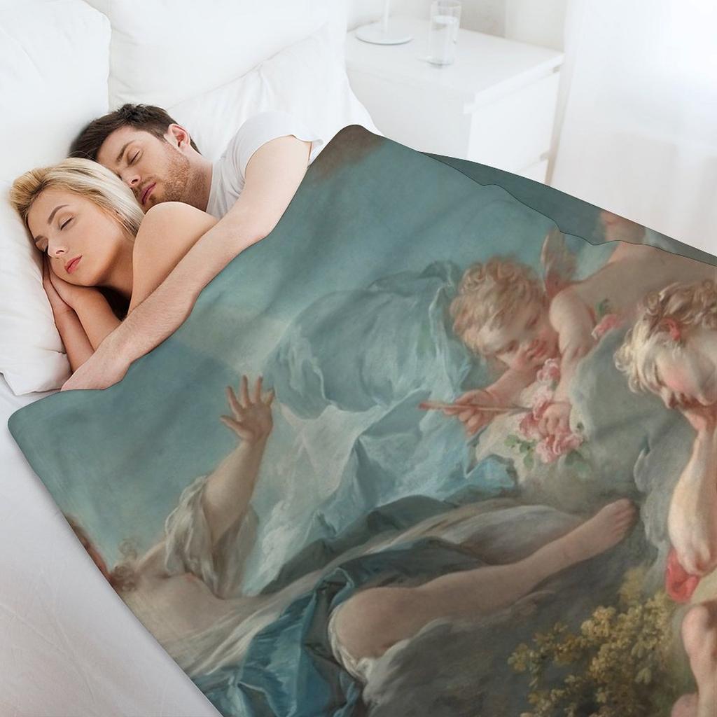 Diana und Endymion Ölgemälde von Jean-Honoré Fragonard Überwurfdecke Lockeres Picknick Haariges Weich Betten Decken