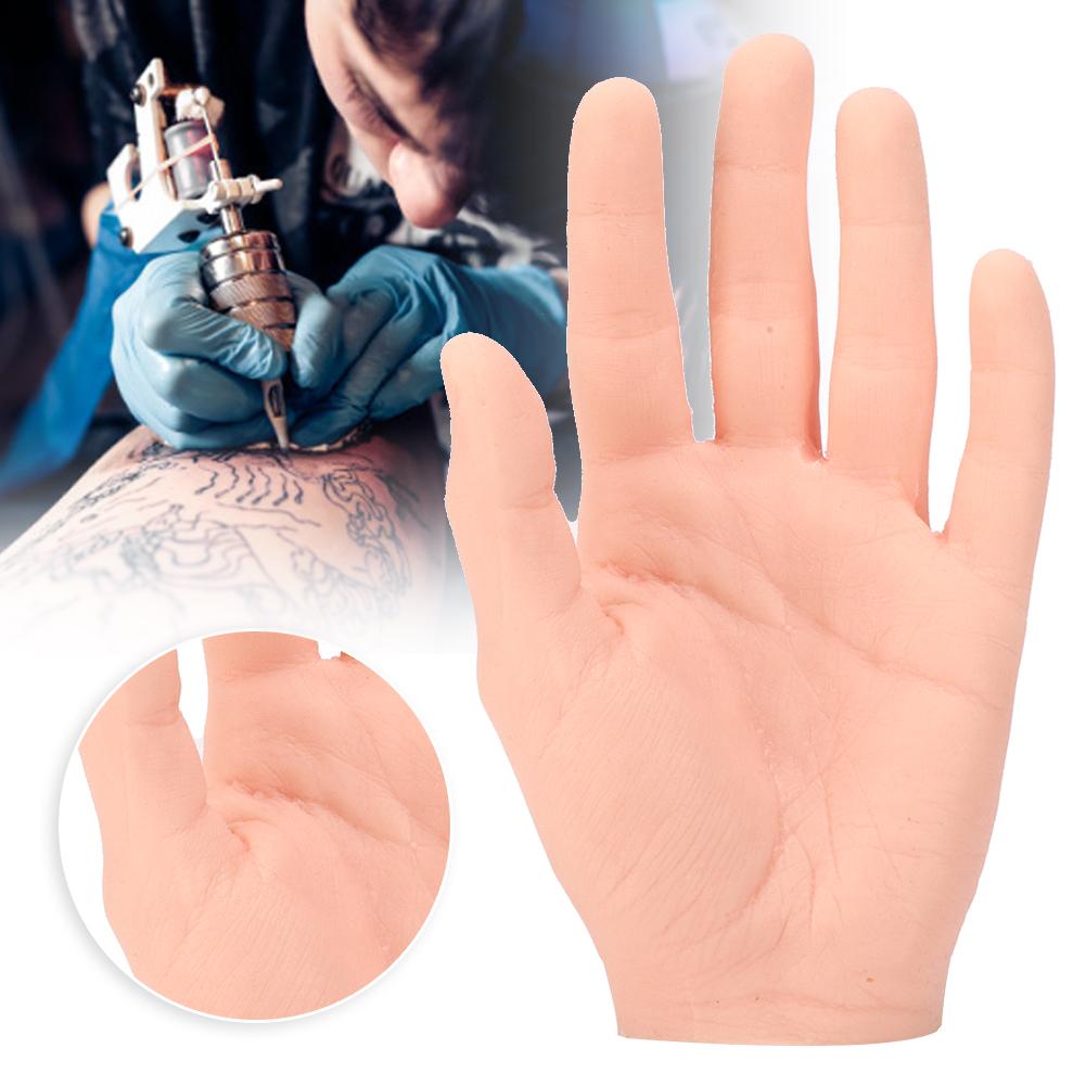 Tattoo Practice Hand Silicone Soft Tattoo Practice Fake Hand for Tattoo Artists Beginners (Left