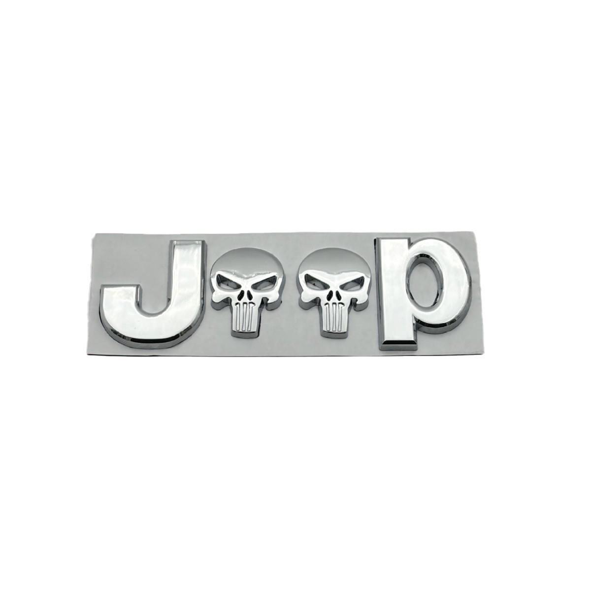 

Совместимо с Jeep Punisher, Wrangler, Grand Cherokee и другими автомобилями для наклеек на кузов/наклейки-черепа. серебряный