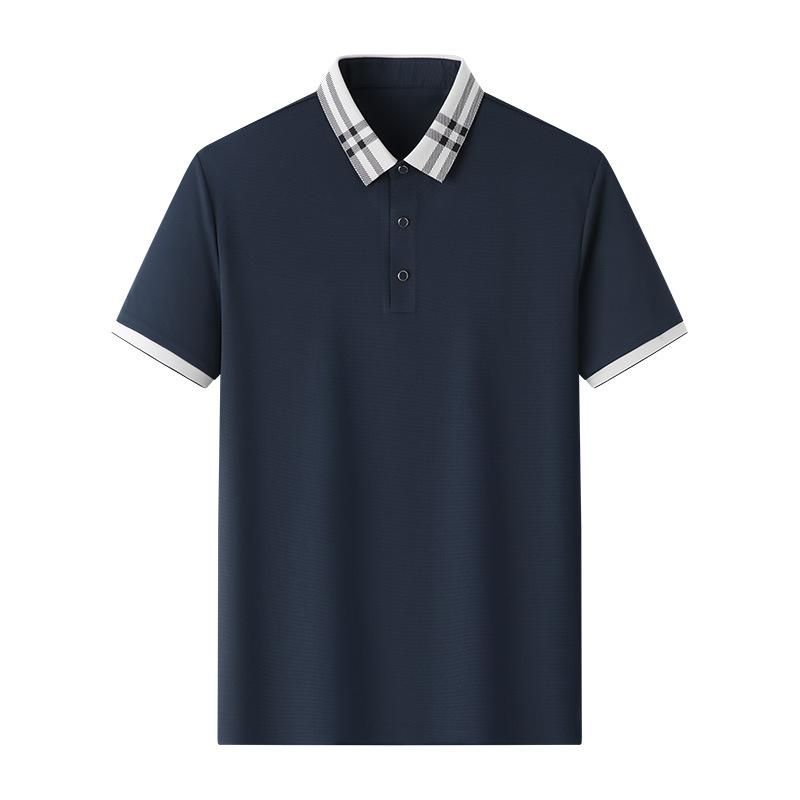 Casual Polo Shirt High-End Men'S Breathable Top Lapel Short-Sleeved Seamless Breathable Loose T-Shirt