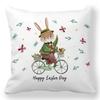 Easter Decorative Pillowcase Cartoon Egg Rabbit Flower Print Cushion Cover Bedroom Room Home Decor 45X45 Cm