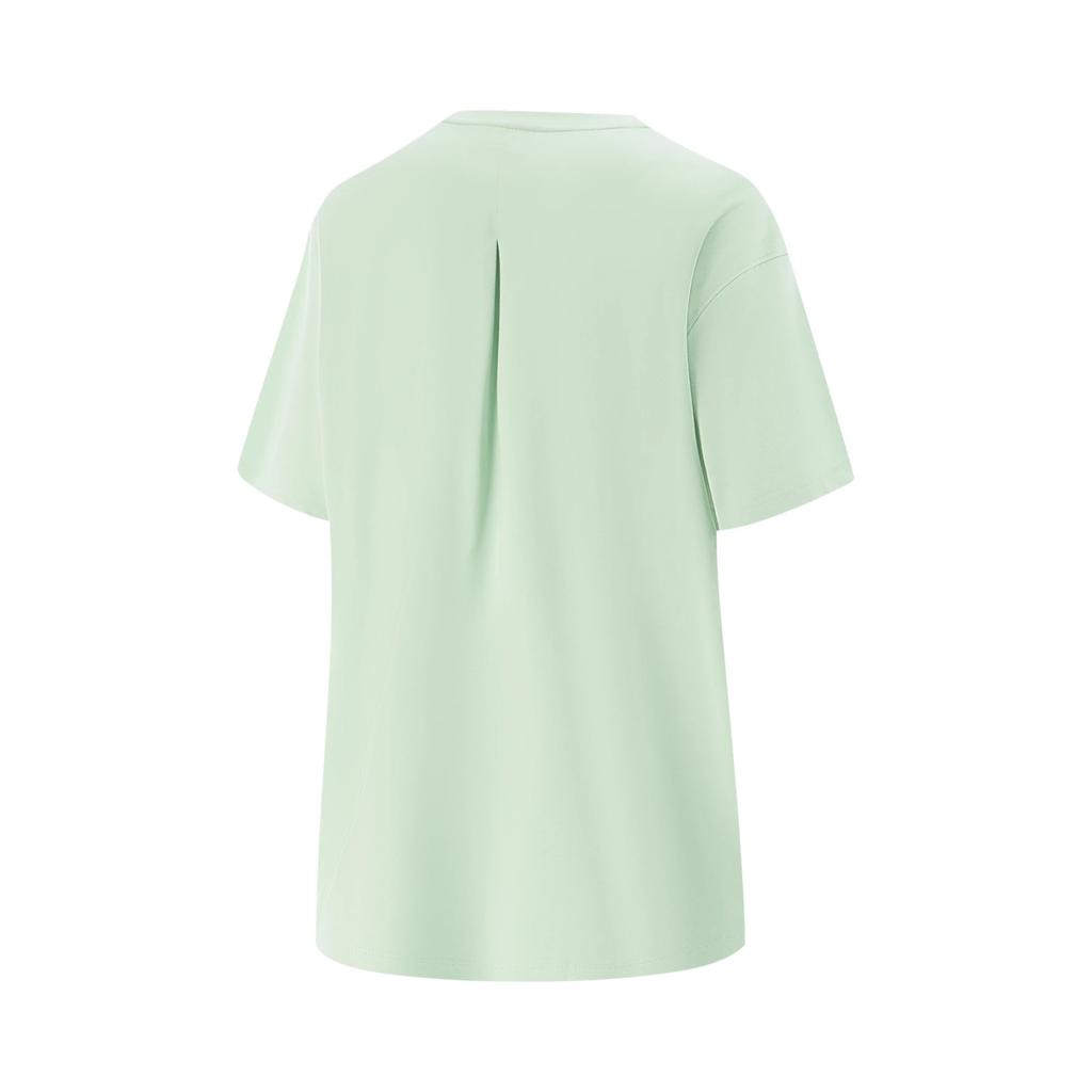 Li Ning Fitness Series Round Neck Breathable Versatile Casual Loose Short Sleeve T-Shirt Women Tops ATSV134-3