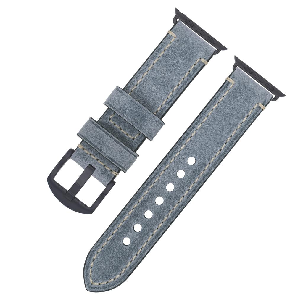Suitable For Apple S7 Watch Apple Iwatch Strap First Layer Crazy Horse Leather Pin Buckle Watch8 Watch Strap