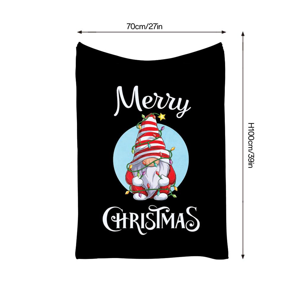 Tuniu Cute Christmas Gnome Throw Blanket - Festive Holiday Gift for Home Decor, Sofa Bed Room Decoration