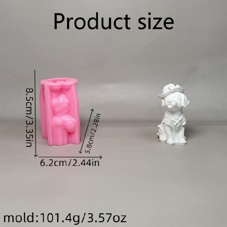 Lovely Animal Molds 3D Dog Silicones Mould Ornament Molds Casting Mould Craft Supplies for Home Desktop Decorations