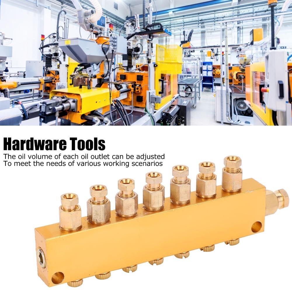 

Brass Material Lubrication System Adjustable Brass Lube Piston CNC Machining Center 1 in 7 Out