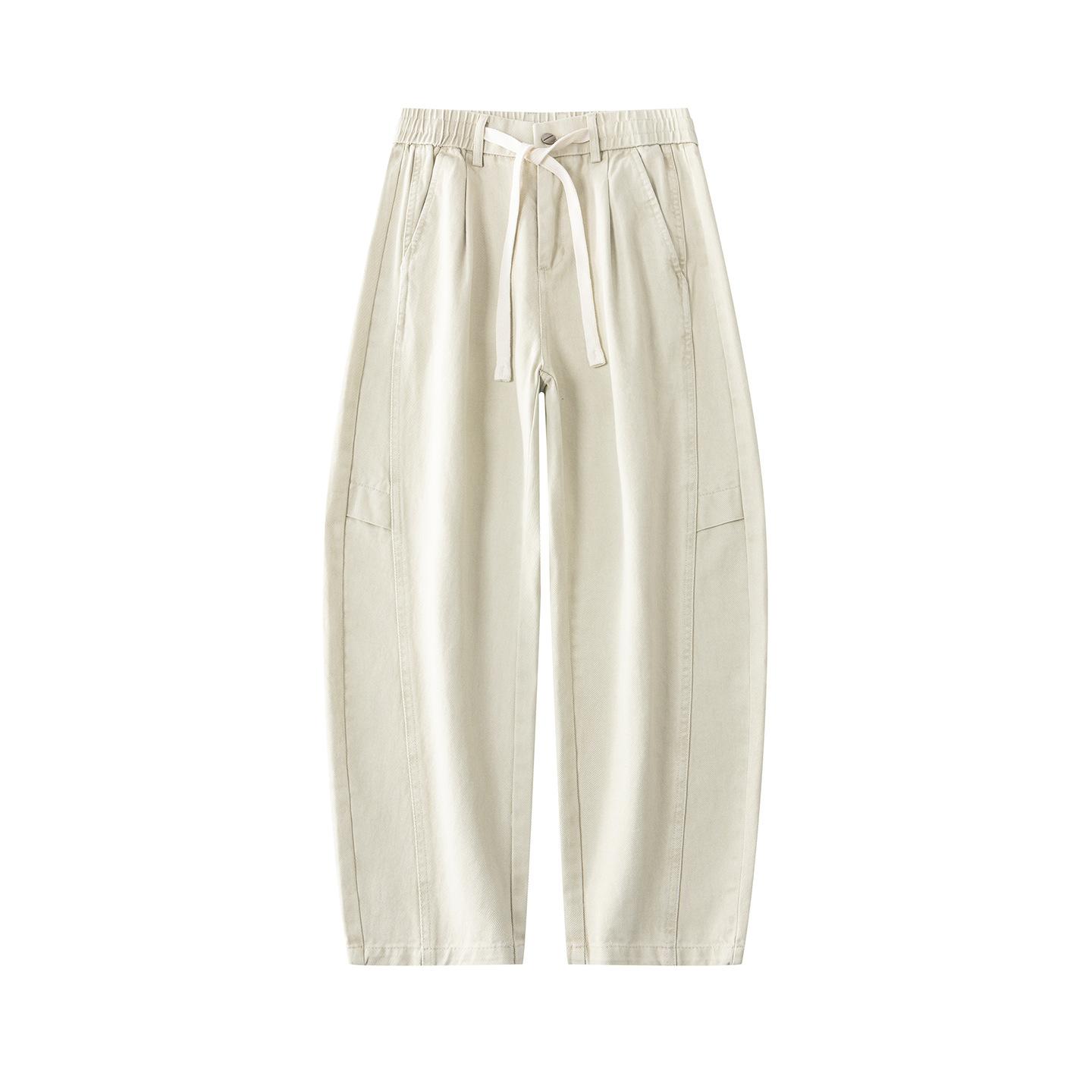 

Men s Straight-leg Pants Loose Autumn and Winter Retro Washed Trendy Brand Versatile Trend Casual Pants 28 брудно-білий