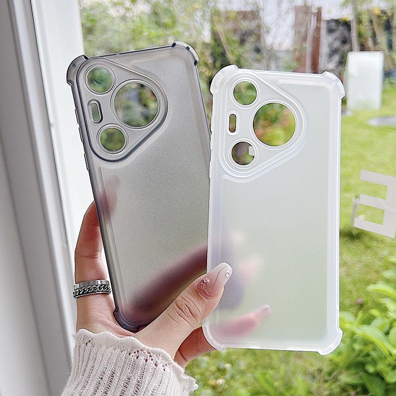 Shockproof Matte Soft Case For Huawei Pura 80 70 P60 P40 P30 Mate 70 60 50 40 Pro Plus Silicone Translucent Candy Color Shell
