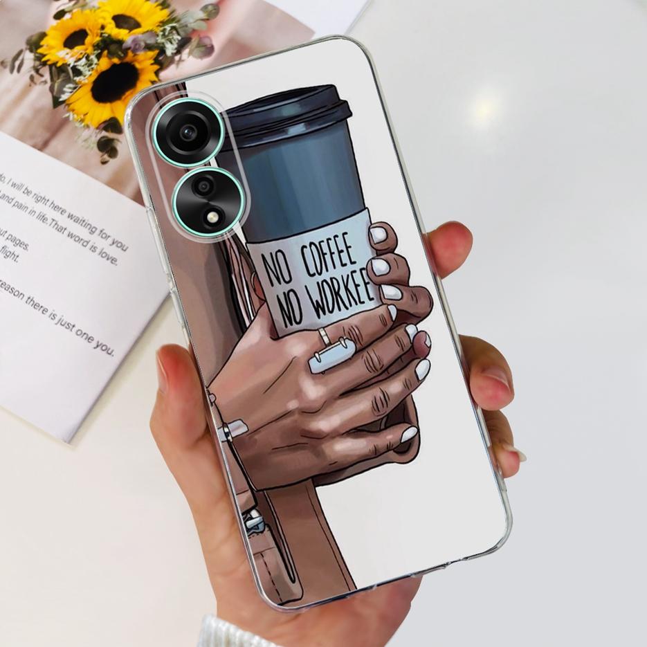 For Oppo A78 4G Case CPH2565 Stylish Painted Cover Soft Silicone Phone Case For Oppo A78 A 78 OppoA78 5G Back Cover Fundas Coque