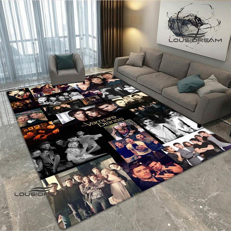 The Vampire Diaries Damon salvatore print carpet Yoga mat area rug room decor door mat Non -slip carpet kawaii rug Birthday Gift