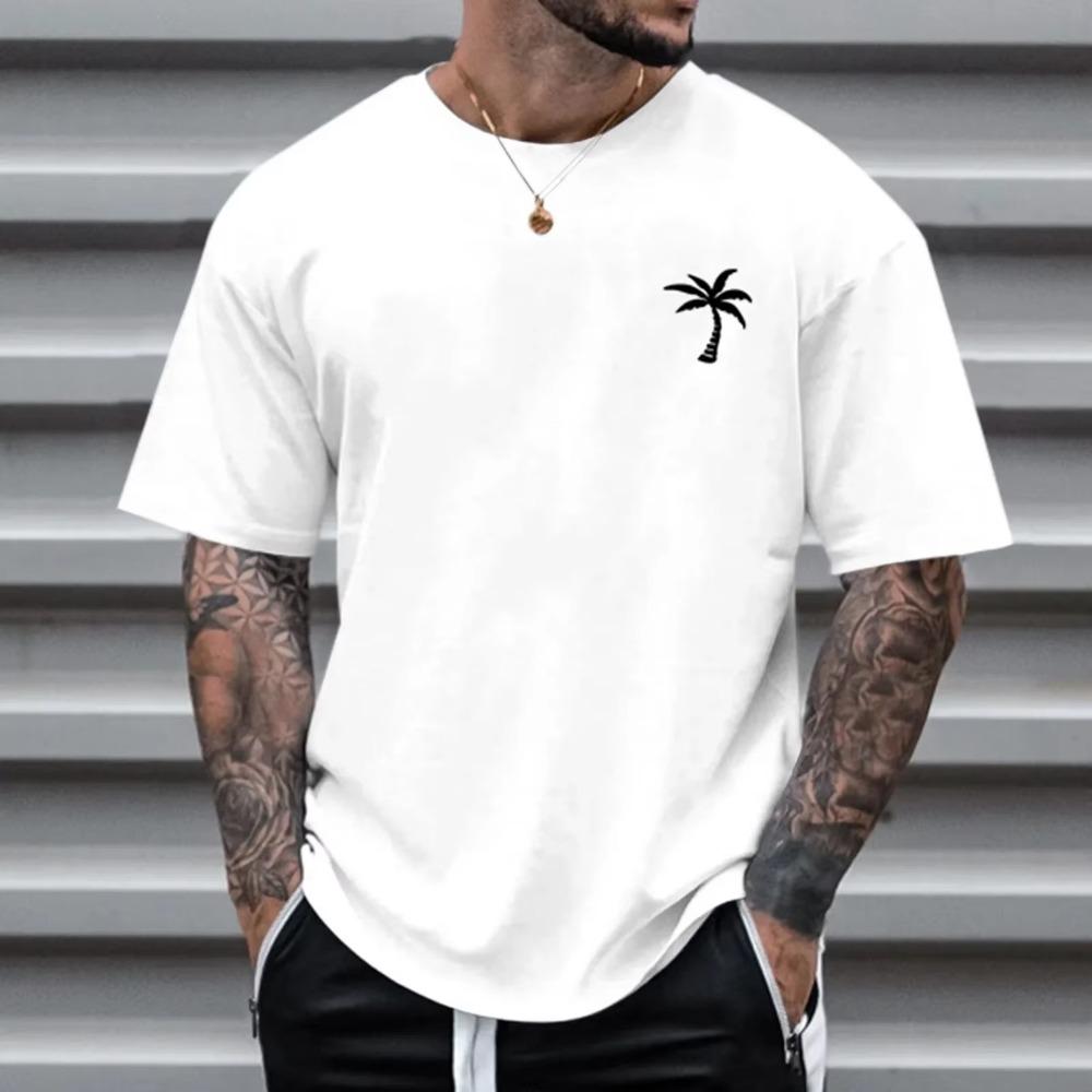 Los Angeles Letter Print T-shirts Men Clothes European American Vintage Style Short-sleeve Tees Tops Harajuku Summer Shirts 2023