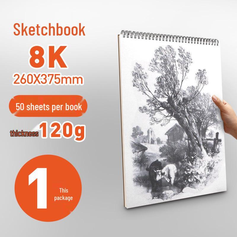 Yuanhao Sketchbook: A4/A5 Coil, 32K/16 Open Art Student Sketchpad, 8K/8 Open for Kindergarten, A3/4K Sizes Available