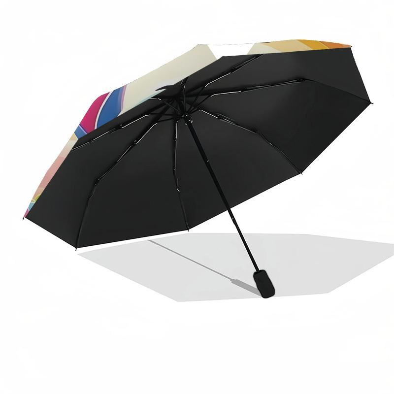 Stitch, Rainbow Themed Automatic Opening and Closing Umbrella, Brightly Colored 8-rib Portable Umbrella, Suitable for Men and Women, A Perfect Gift fo