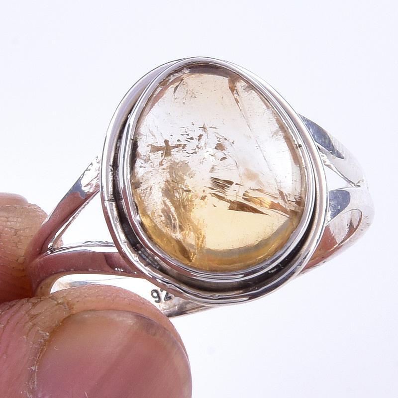 

Natural Citrine Gemstone Handmade 925 Solid Sterling Silver Ring Size 9.5 t1I29