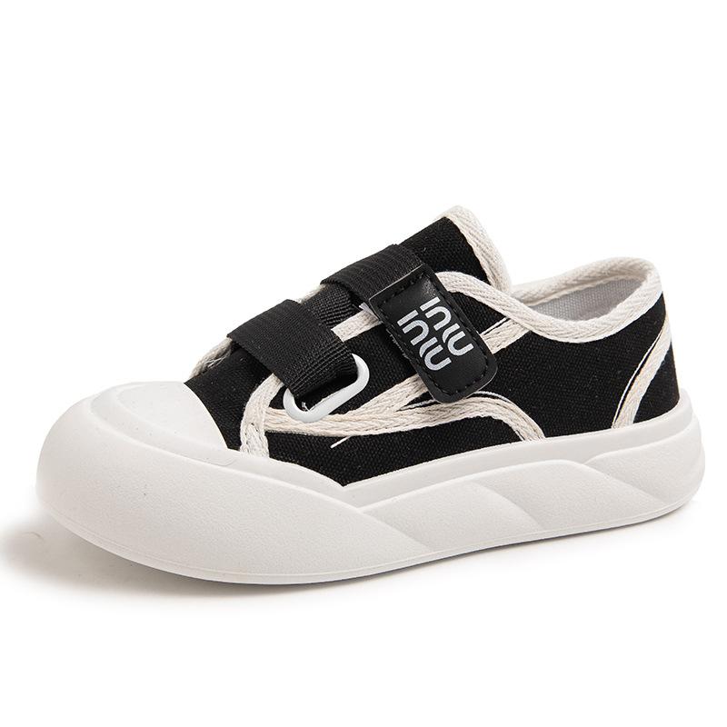 Children's canvas shoes 2025 summer new trend boys' student shoes girls' low-top one-pedal children's shoes