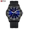OFNS New Fashion Color Dial Men's Quartz Watch Outdoors Casual Waterproof Clock Silicone Sports Business Dress Men Watch