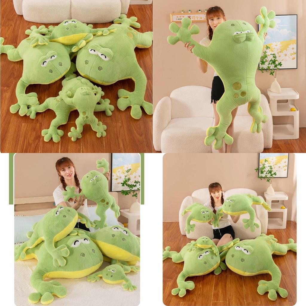 Adorable Plush Frog Stuffed Toy For Kids Green Cuddle Buddy Perfect For Sleepovers