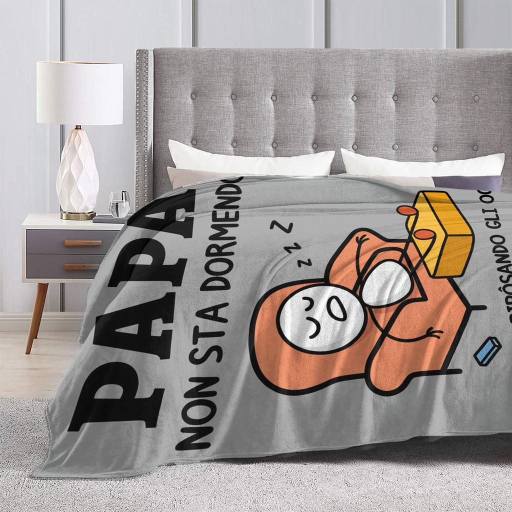 Grandpa Tv Sleeping Blanket Super Warm Print Plush Throw Blanket For Couch Chair Decorative Flannel Bedspread Bed Cover