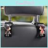 Versatile Car Seat Back Hooks Decorative Car Interior Products Plastic Material Lovely Kiss Couple 1 Pair Hooks
