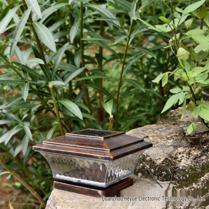 Dual Color Solar Garden Pillar Lights – Waterproof Chinese Retro Style for Fence and Gate Posts