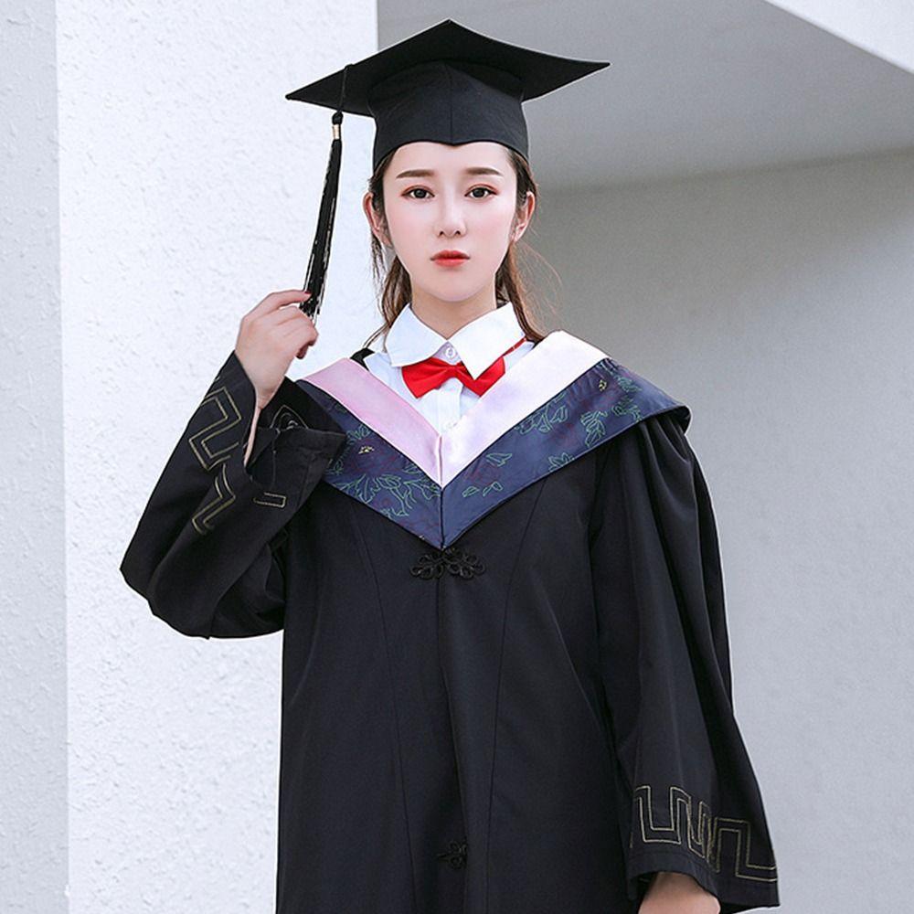 Ceremony Congrats Grad Happy Graduation Bling Removable Tassel Graduation Gown Set Mortarboard Hat