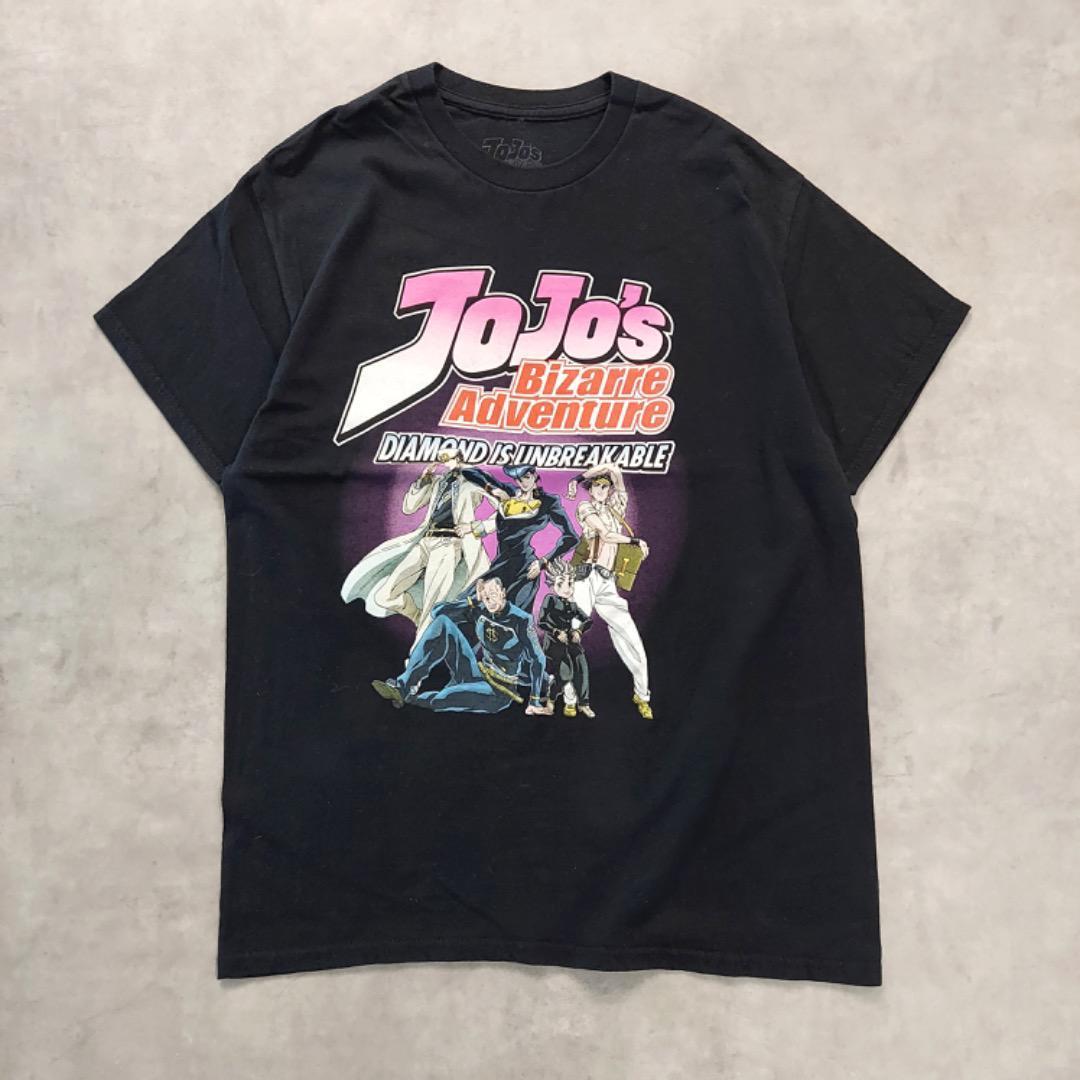 

[USED] JOJO JoJo s Bizarre Adventure Printed T-Shirt Anime T-Shirt Medium Black 14262