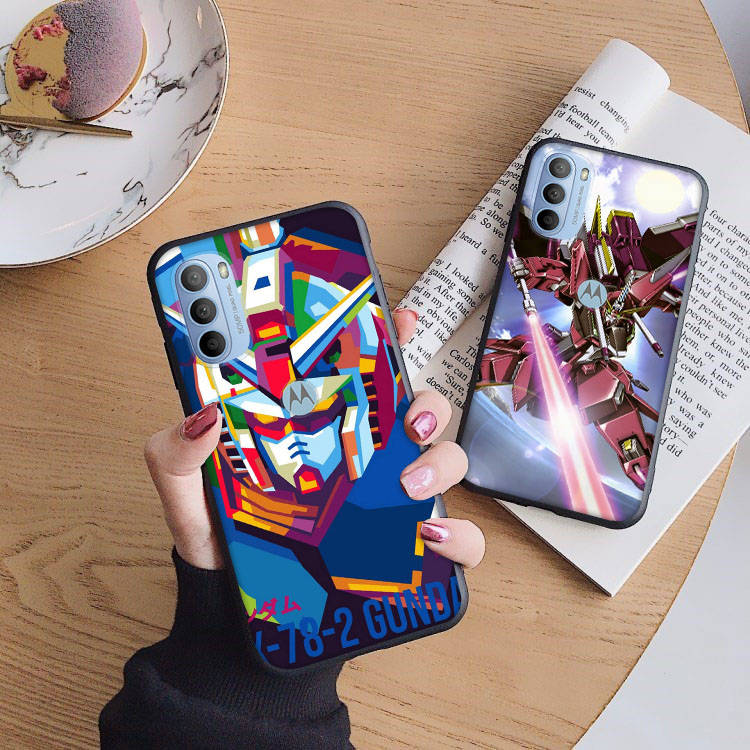 AD71 GUNDAM Black Case for iPhone 16 15 Plus 14 13 12 11 Pro 8 7 6S SE 5S X XR XS Max Realme C30 C33 C31 9I Huawei Y8P Y9 Sofe Cover