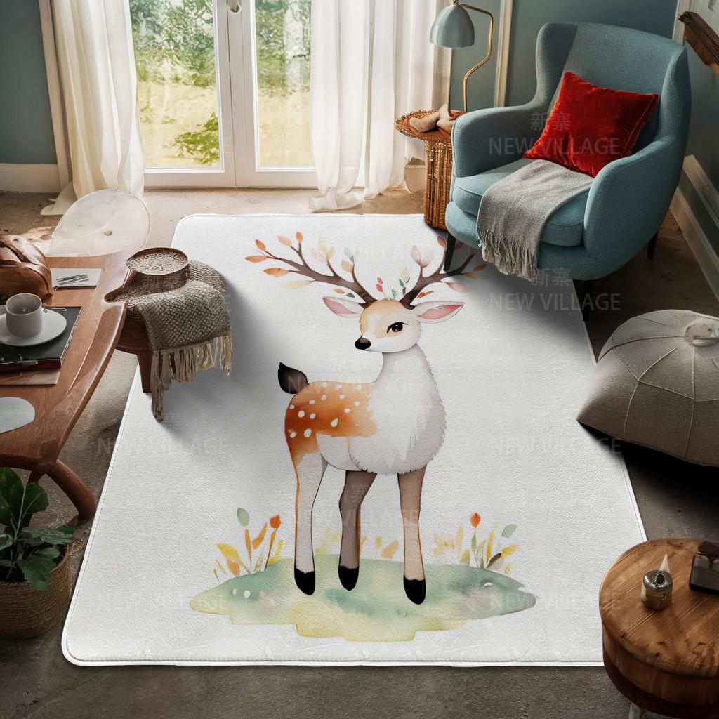 House Entrance Carpet Home Door Mat Living Room Bath Foot Bathroom Non-slip Water Absorption Rugs Bath Merry Christmas Winter