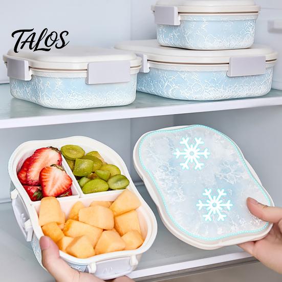 Talos Crisper Box, with Divided Compartments, Leakproof Seal Food Storage Container, for Baby Meals Fruits And Picnic Snacks