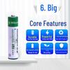 10440 3.7V Lithium Battery 350mAh for Flashlight and Mouse (Rechargeable).