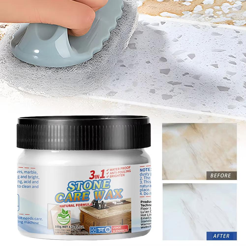 Stone Furniture Polish Marble Wax Polish Manual Natural Polishing Care Wax for Stone Furnitures & Tiles Waxing Essential
