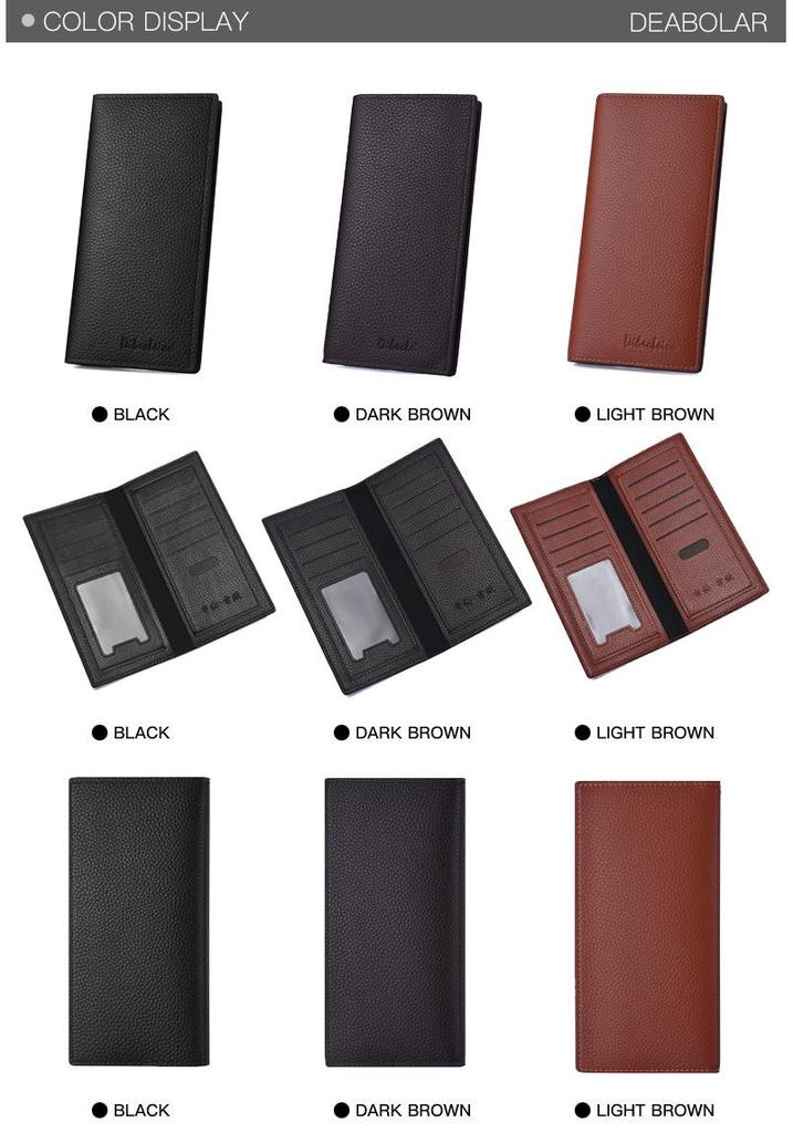 Men's Ultra-Thin Leather Card Holder & Wallet - Korean Style