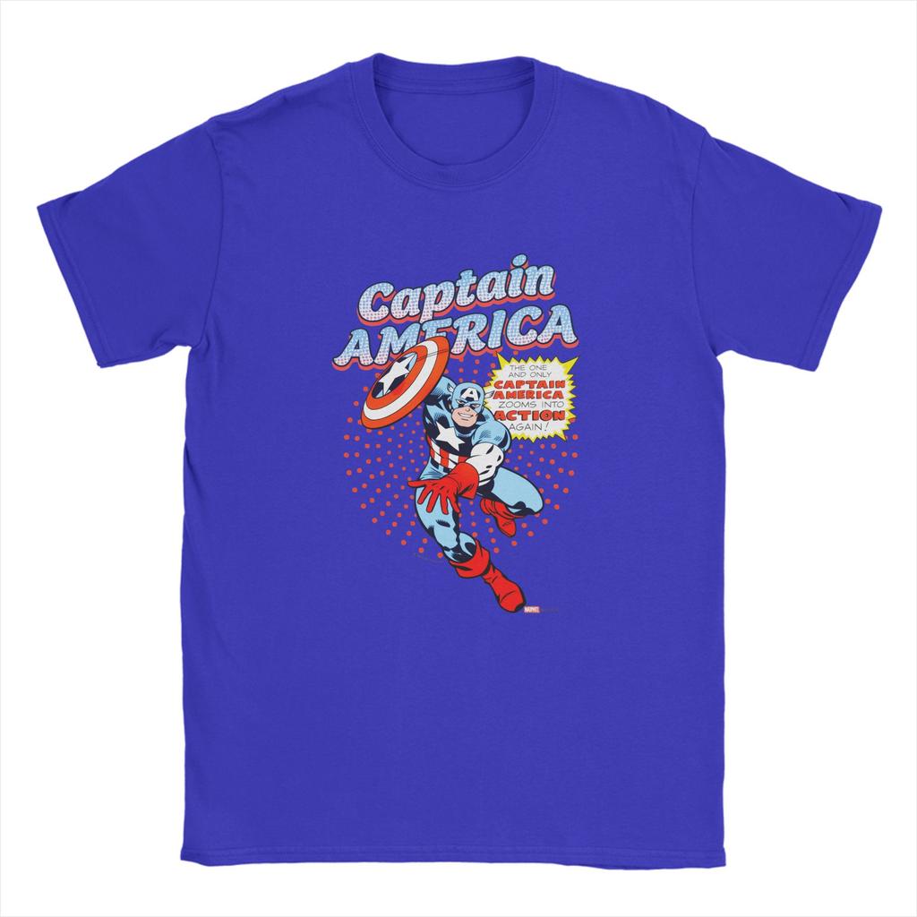 Captain America The One and Only Cotton T Shirt For Unisex Summer O Neck Trendy Cool Tee Shirt Big Size Pattern Tops