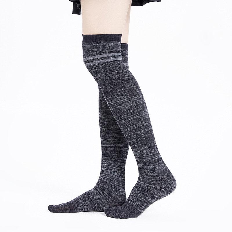 Long Non-Slip Stockings Five Fingers Grip Over Knee High Thigh Sock Women Autumn Winter Sport Dance Yoga Pilates Socks with Toes