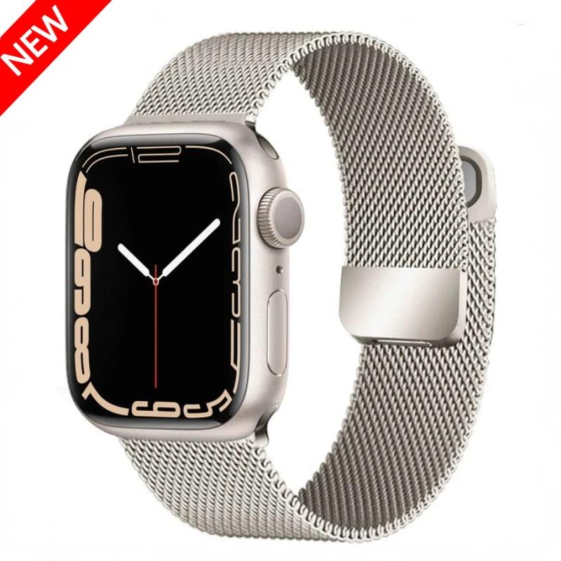 Milanese Loop Band for Apple watch Ultra 9 8 7 6 5 SE 45mm 49mm 44mm/41mm/40mm Metal Magnetic Strap iWatch 11 10 46mm 42mm Band