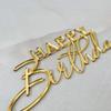 6 buc/3 buc Topper Acrilic Regină de Ziua de Naștere Auriu Happy Birthday Petrecere Accesorii Decorațiuni Tort