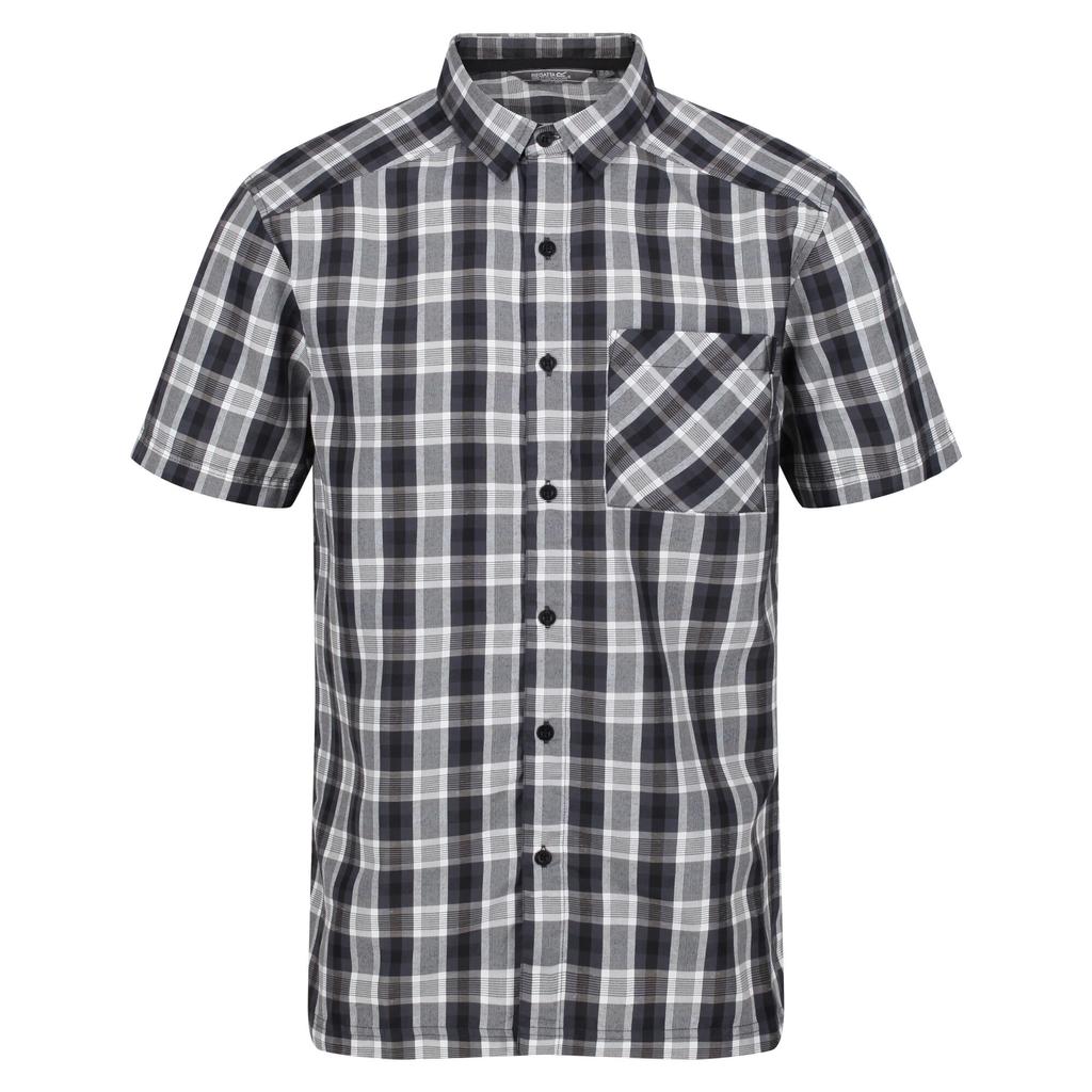 Regatta Mens Mindano VI Checked Short-Sleeved Shirt
